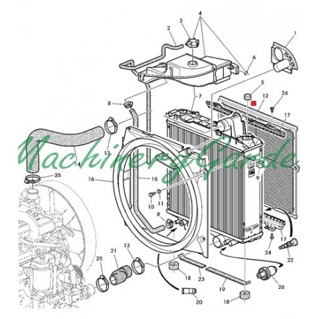 Malla o Tamiz Para Radiador John deere  6320 6420
