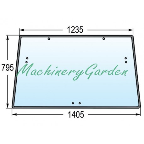 Cristal Trasero John Deere 7600 7800 7610 7710