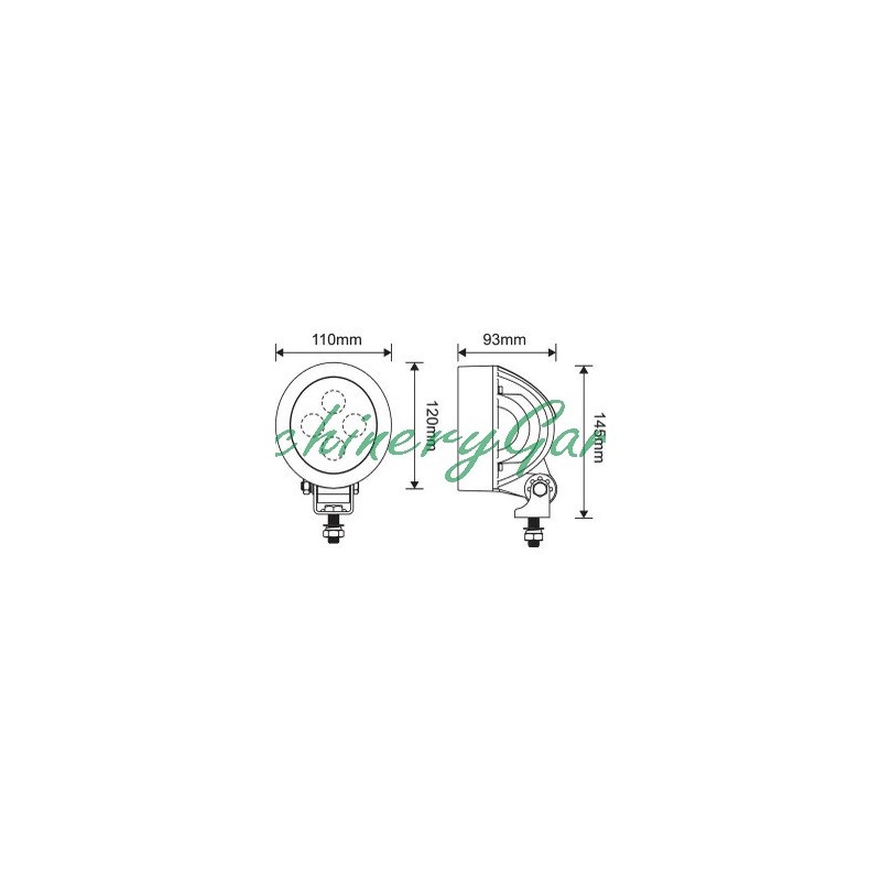 Foco de Trabajo Led John deere serie 6020 6030 - Machinery Garden