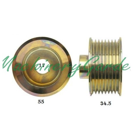 Polea 8 Canales de 55 mm Para John Deere 6000SE  6010SE sin Aire Acondicionado