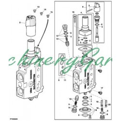 Válvula de mando Hidraúlico John Deere serie 6030 y 7030