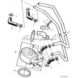 Tubo Refrigerador de Aceite John deere 2040 2140