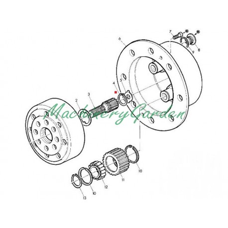 Grupilla Cubo reductor Puente delantero John Deere APL 345