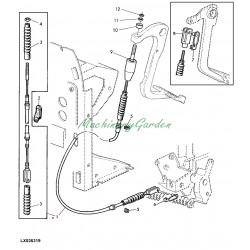 Cable de embrague John Deere 6100 6200 6300 6400 6110SE 6210SE 6310SE