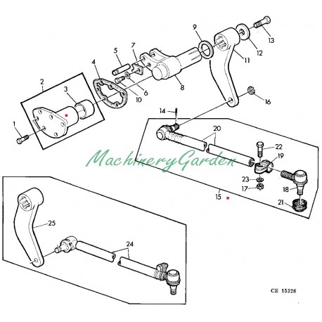 Tapa Columna direccion John deere 1020 1630 2135 3135