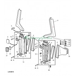 Conducto de Aire Trasero Derecho Cabina John Deere 6000 6010