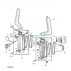 Conducto de Aire Trasero Izquierdo Cabina John Deere 6000 6010