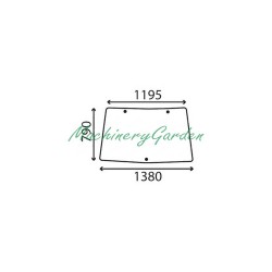 Cristal Fijo delantero John Deere 6000 6010 6020 6030 y 6M