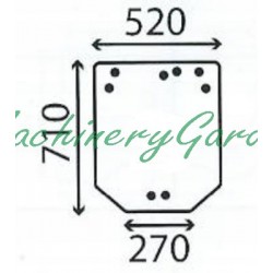 Cristal Trasero John Deere serie 5005F y 5015F