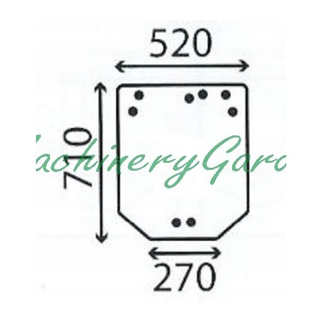 Cristal Trasero John Deere serie 5005F y 5015F
