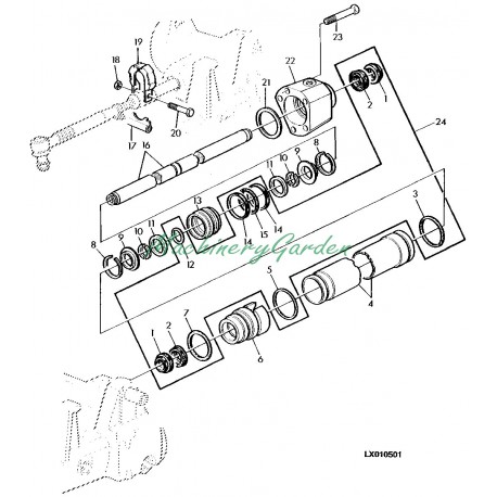 Juego de retenes cilindro doble Traccion John Deere APL 345