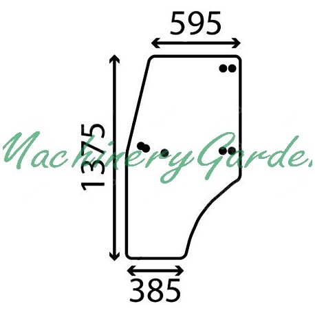 Cristal Puerta Izquierda John Deere 5310N 5410N 5510N