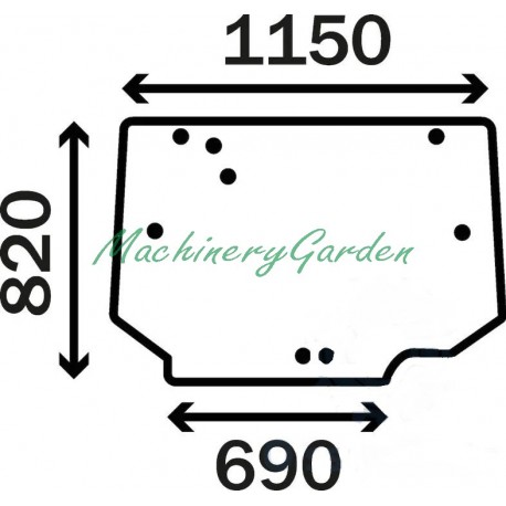 Ventana trasera Massey Ferguson 4700 y 5700