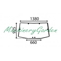 Cristal Trasero John Deere 7020 7030 8000 8010 8020
