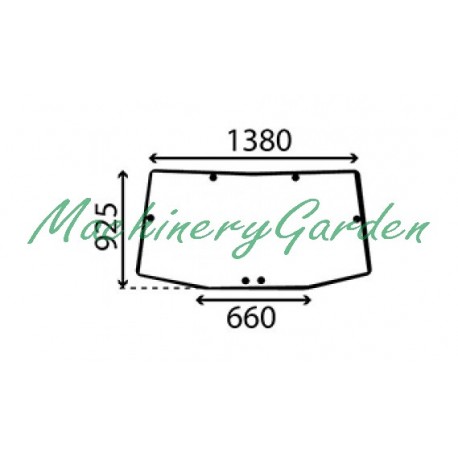 Cristal Trasero John Deere 7020 7030 8000 8010 8020