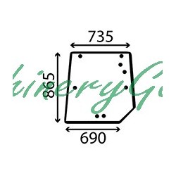 Cristal trasero Massey Ferguson 6100 6200 8100 8200