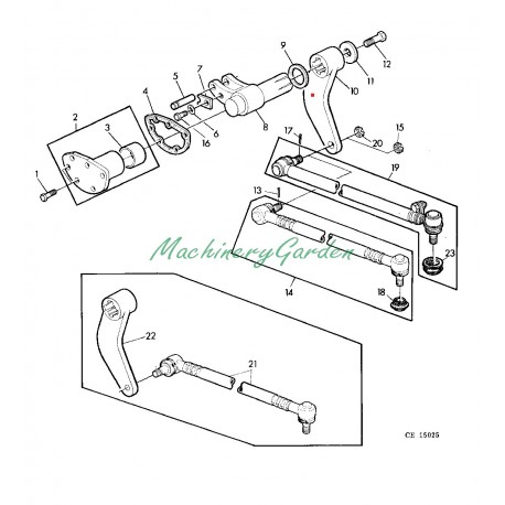 Brazo de dirección John Deere serie 40