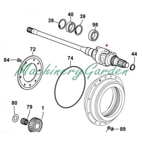 Palier delantero Deutz Agrofarm 115G