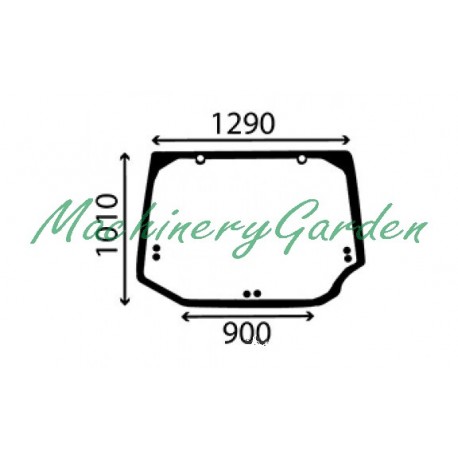 Cristal Trasero Case MX 200 220 y New Holland T8