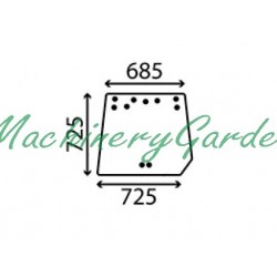 Cristal trasero Kubota M8540