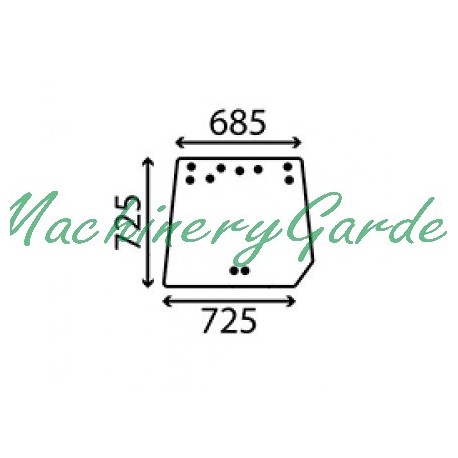 Cristal trasero Kubota M8540