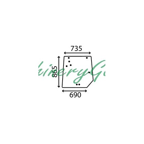 Cristal trasero Massey Ferguson serie 5400