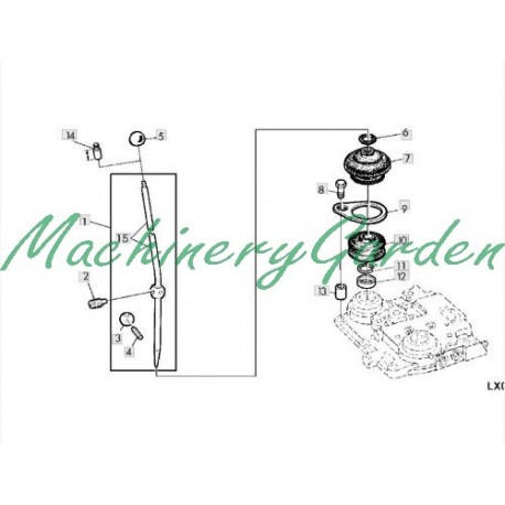 Palanca de cambio John Deere serie 40 y 50