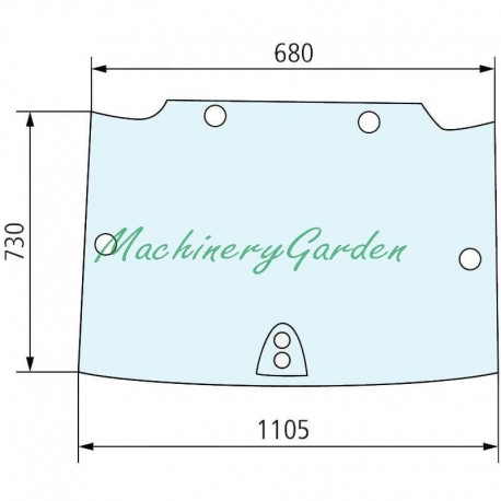 Luna delantera New Holland T4000 y TN