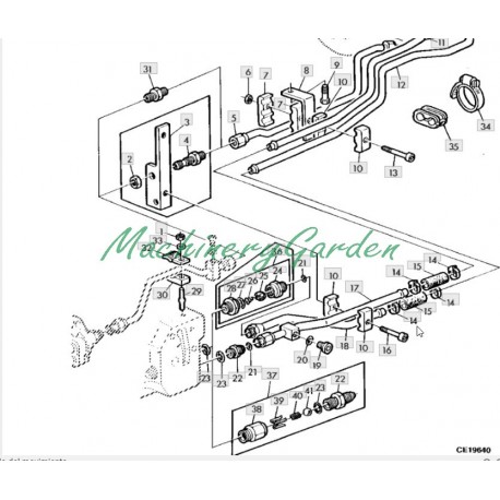 Válvula antiretorno hidraúlica John Deere 2450 2650 2850