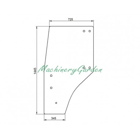 Puerta izquierda Kubota serie M y ME