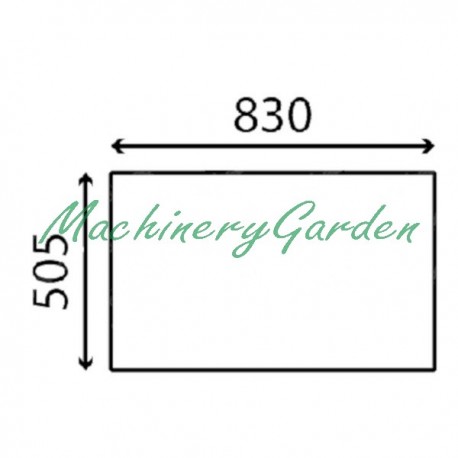 Cristal inferior Kubota miniexcavadora  KX080