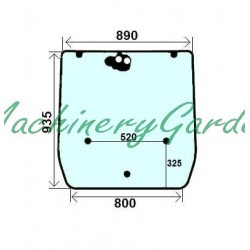 Cristal trasero New Holland T5.105 T5.110 y Case Farmall