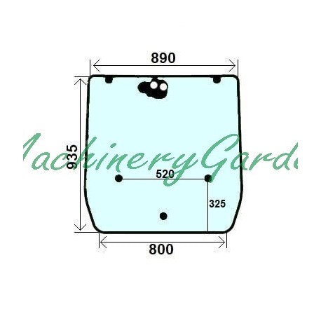 Cristal trasero New Holland T5.105 T5.110 y Case Farmall