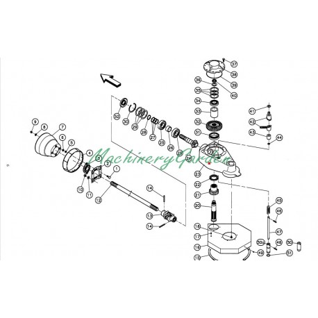 Carcasa reductor rastrillo hilerador Kuhn GA4121GM