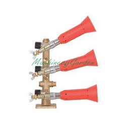 Columna con pulverizador regulable turbo 3 salidas latón con módulo antigota