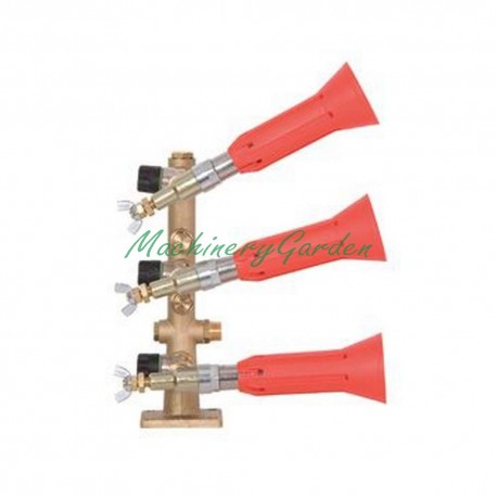 Columna con pulverizador regulable turbo 3 salidas latón con módulo antigota