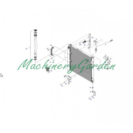 Condensador aire acondicionado Fendt serie 300