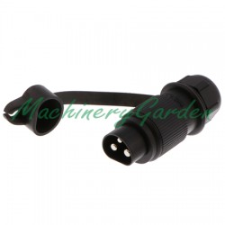 CLAVIJA DE PLÁSTICO 3 POLOS MACHOS - 12/24V.