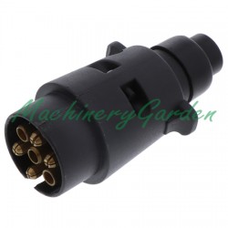 CLAVIJA DE PLÁSTICO 7 POLOS CONEXIÓN CON TORNILLOS - 12V.