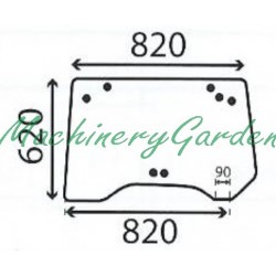 Cristal trasero John Deere 5000 y 5010