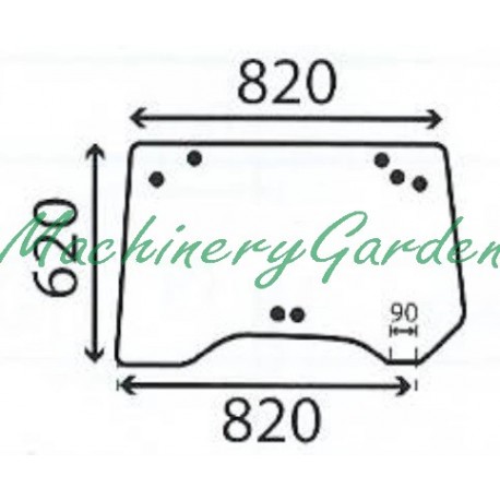 Cristal trasero John Deere 5000 y 5010