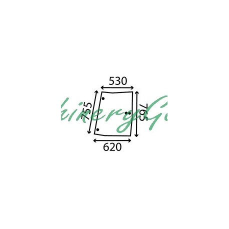 Cristal ventana derecho curvo Fendt serie 300 400 700 800 y 900