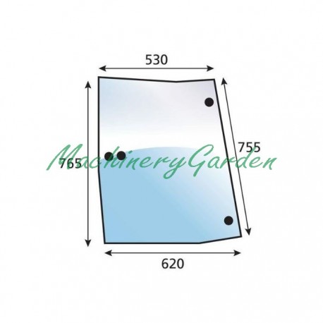 Cristal ventana izquierdo curvo Fendt serie 300 400 700 800 y 900