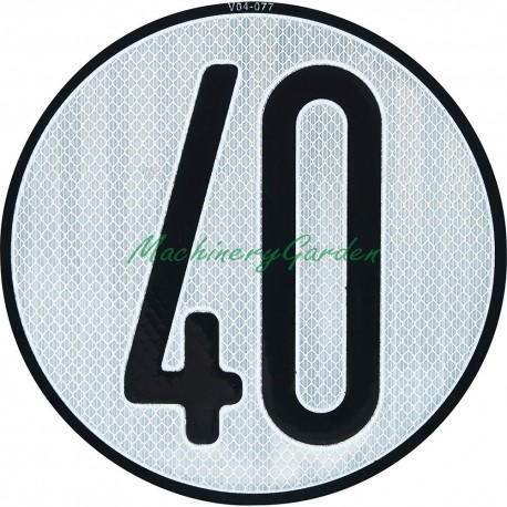 Placa limite de Velocidad  40KM/H