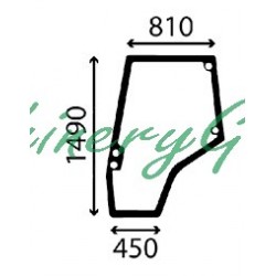 Cristal izquierdo puerta Massey Ferguson serie 5400 6400 7400 8400