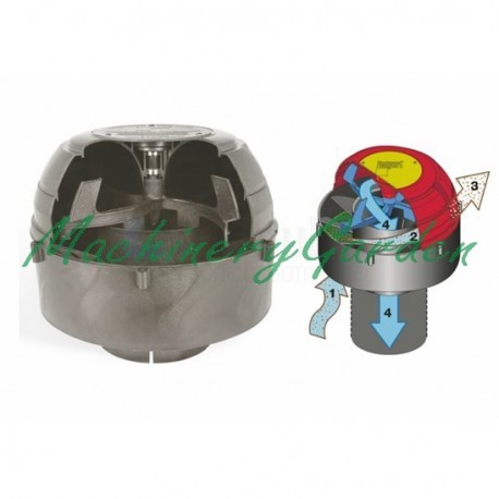 Prefiltro purificador de aire para tubo 76mm John Deere serie 30 40 50