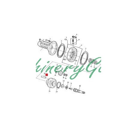 Bulón porta satelites John Deere  94mm Ø 20mm 1950 2450 2650 2850