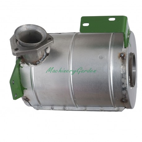 Silencioso con escape hacia abajo John deere