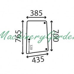Cristal Lateral izquierdo cabina John Deere serie 6000 6010 6020