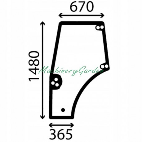 Cristal Puerta Izquierda New Holland TD5000 TDD TS6 TS6000